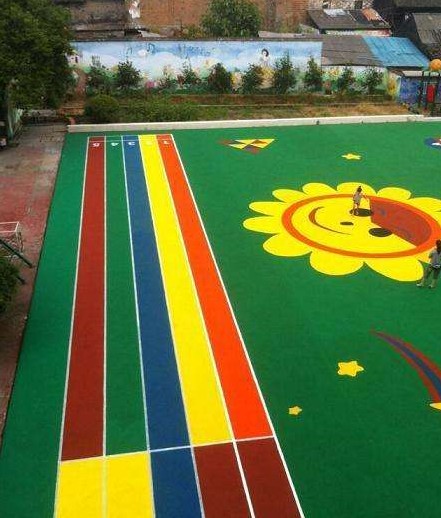 Paving Of The Running Track Paver Machine Test Section