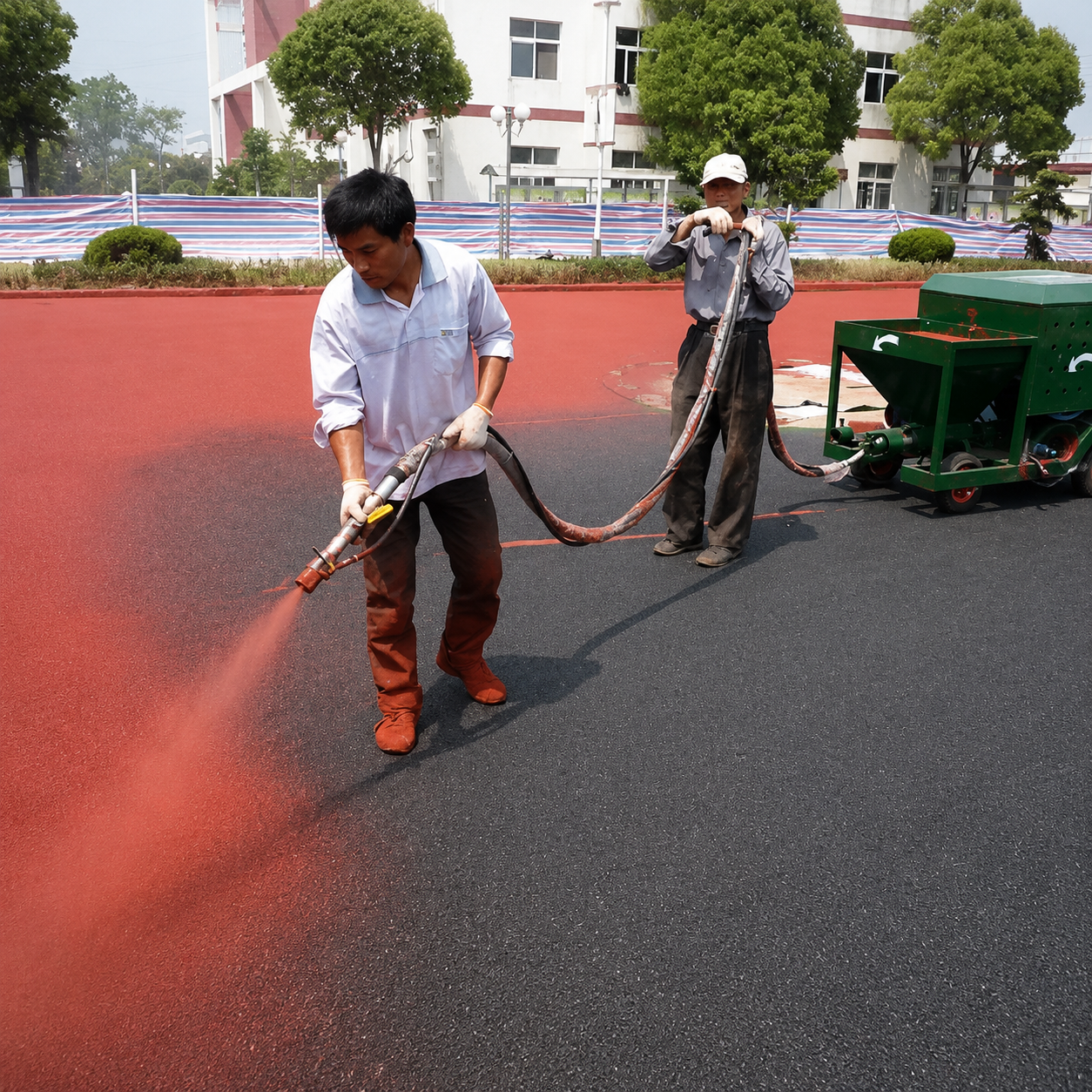 Spray Coating Rubber Running Track Sprayer Machine
